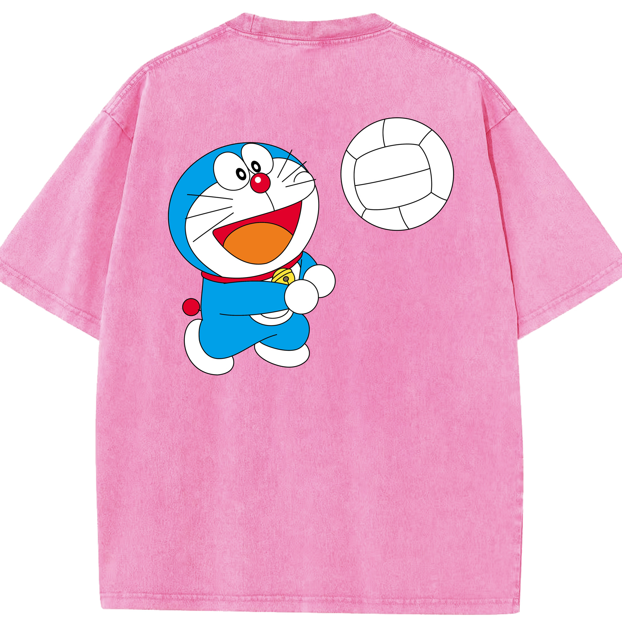 （画像用） ドラえもん Doraemon 綿100% ヴィンテージ風 半袖Tシャツ（背面プリント）